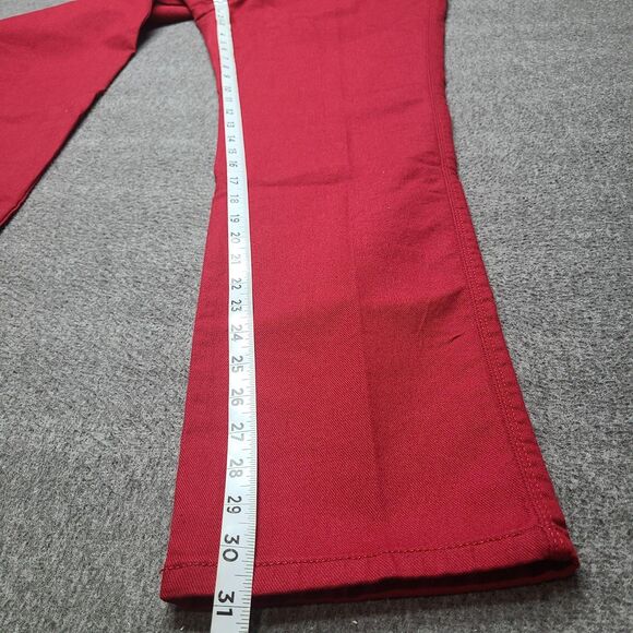 Dana Buchman Pants Womens 12 Red Allure Modern Chic Straight Stretch Cotton New - Picture 2 of 10